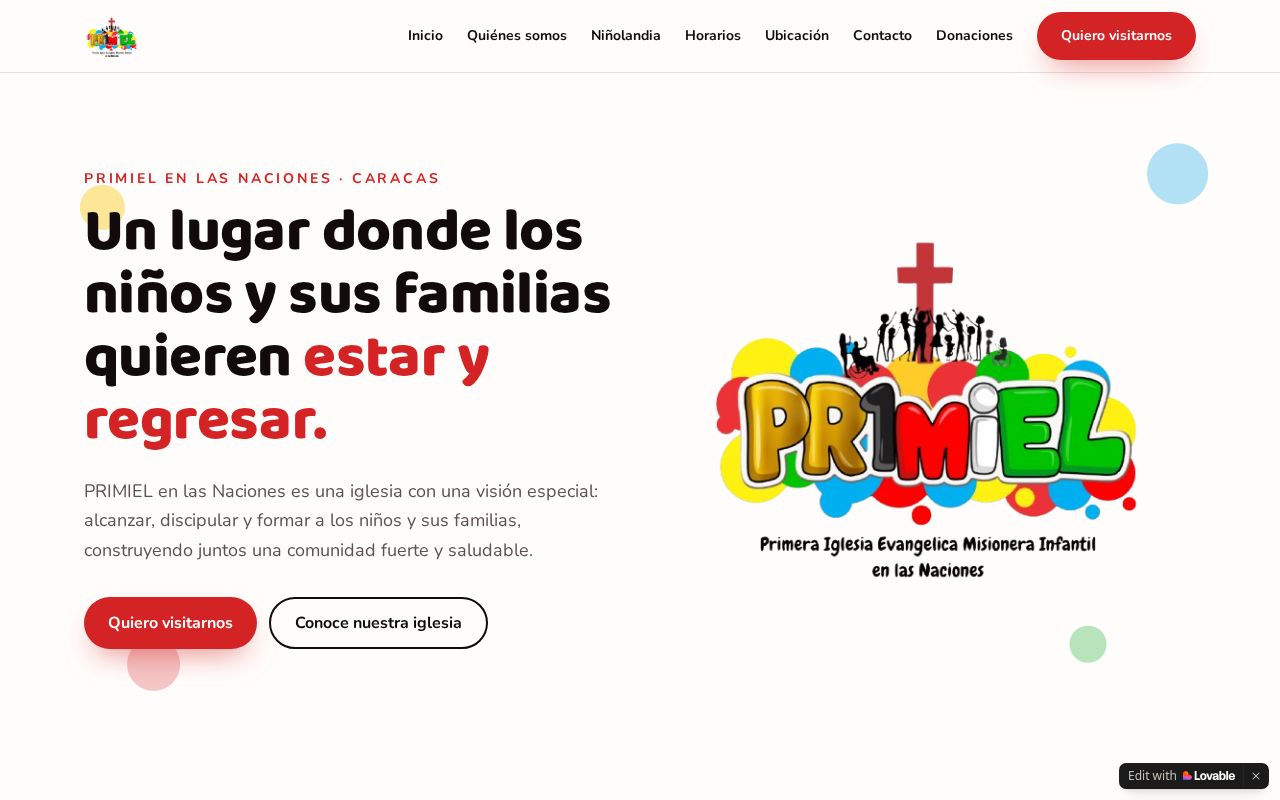 Vista previa del sitio de Primiel en las Naciones